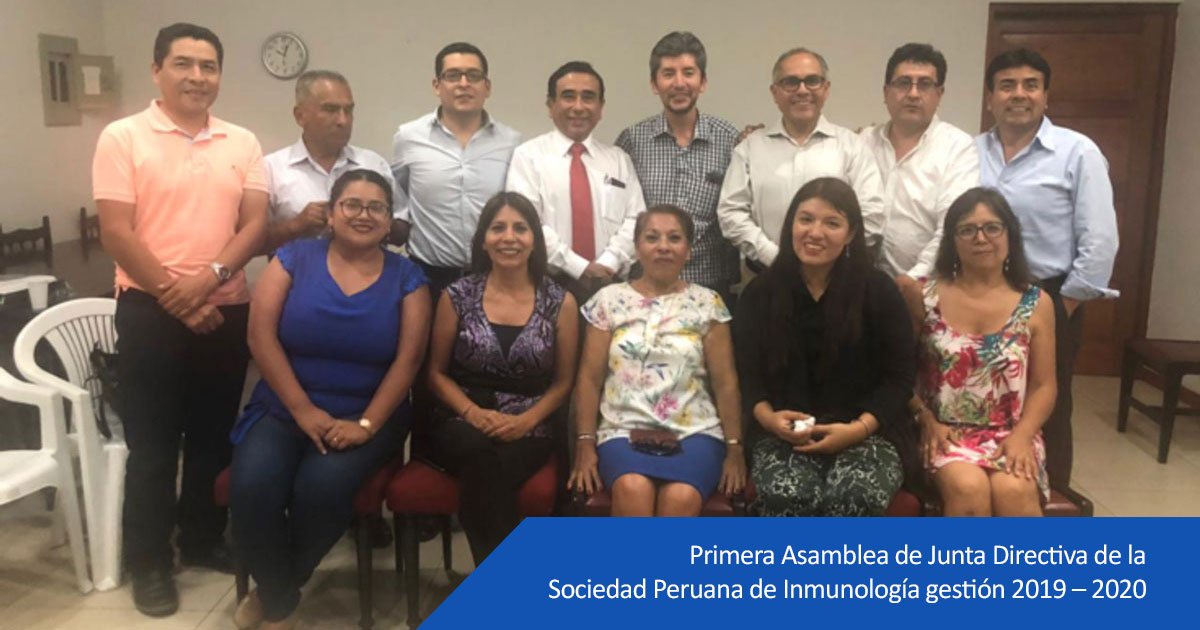 Primera Asamblea de Junta Directiva de la Sociedad Peruana de Inmunología gestión 2019 – 2020