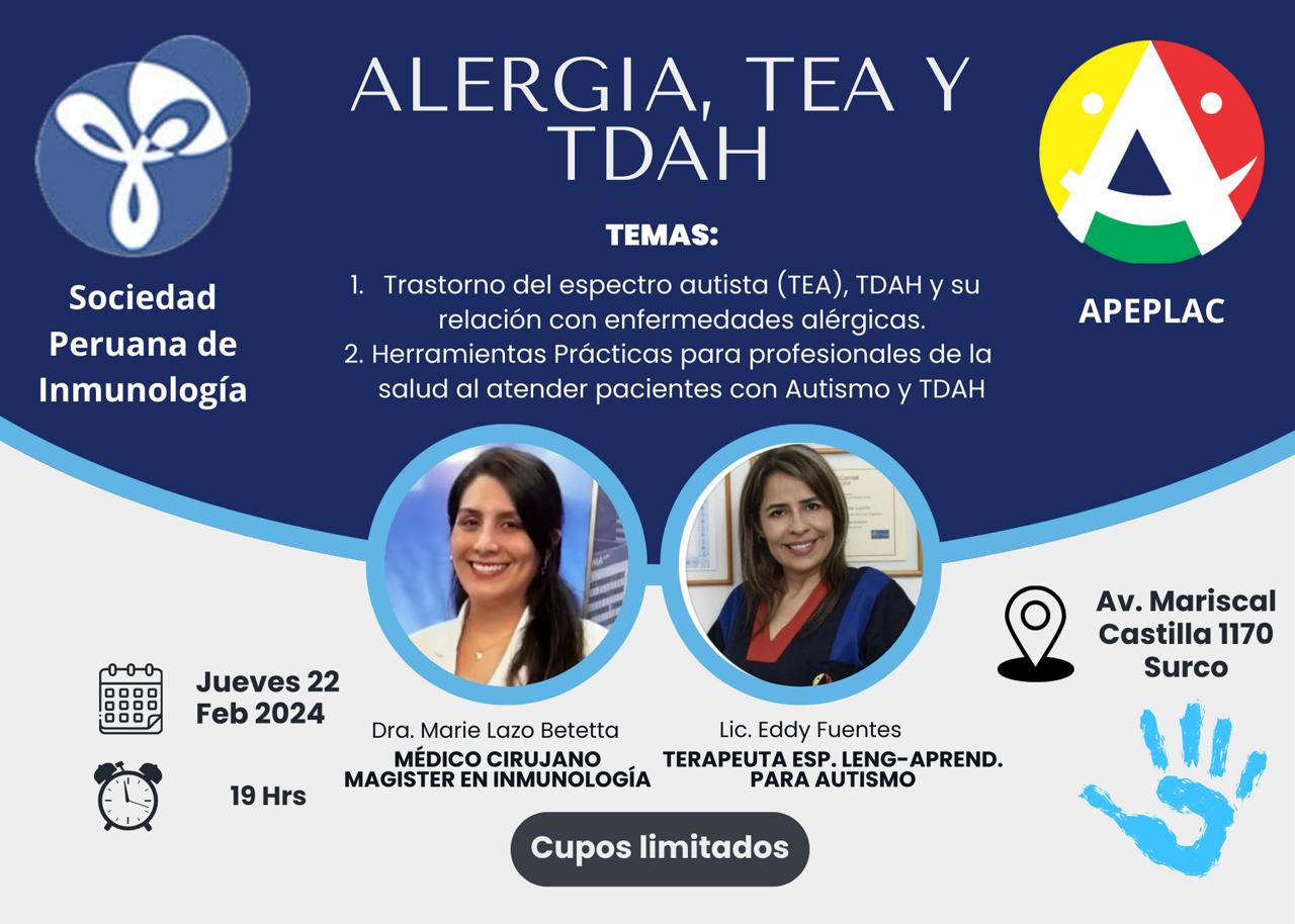 V Inmunoforo: Alergia, TEA y TDAH en la sede de APEPLAC