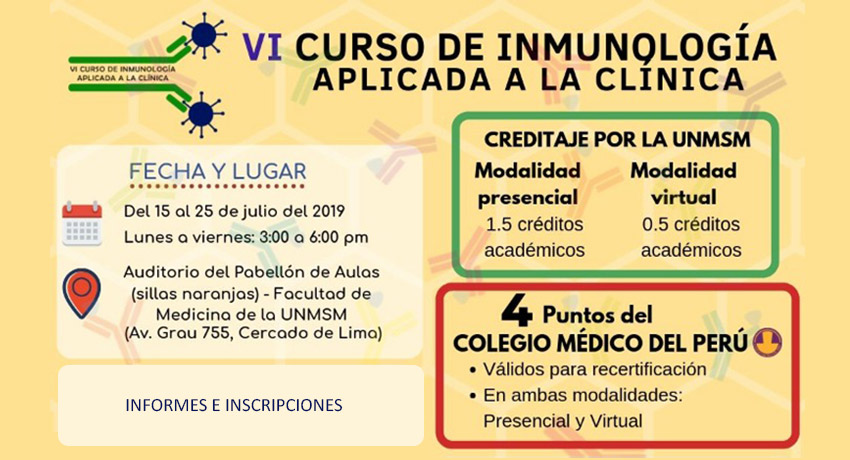 VI Curso de Inmunología Aplicada a la Clínica